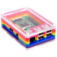 Pimoroni PIM147 Pibow 3 Rainbow Case for Raspberry Pi (Pi 3, 2, & B+)