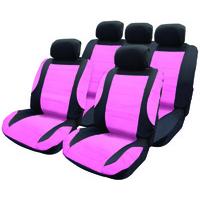 pink leather look extra padded car seat cover set