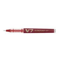 pilot v7 refillable red pk10