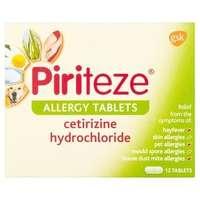 Piriteze Hayfever & Allergy Cetirizine Tablets 12s