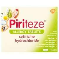 piriteze allergy hayfever cetirizine tablets 7s