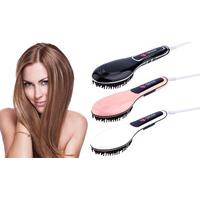 Pink Hair extension Anionic Straightening Brush