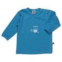 Pippi - Blouse Ls. Solid - Organic - Blue /tops /68/blue