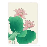 pink lotus greeting card