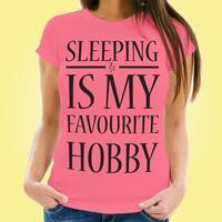 Pink Sleeping is my Hobby Womens Tee