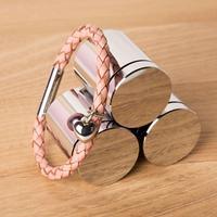 Pink Leather Bracelet