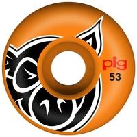 Pig Skateboard Wheels - Pig Head Orange 53mm (Pack of 4)