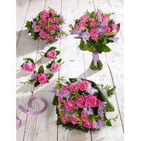 Pink & Lilac Rose & Freesia Wedding Flowers - Collection 2