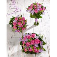pink lilac rose freesia wedding flowers collection 1
