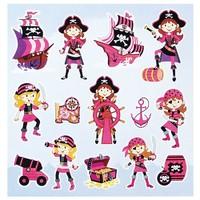 Pink Pirate Stickers