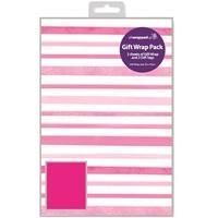 Pink Striped Gift Wrap