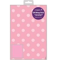 Pink Polka Dot Gift Wrap