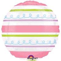 Pink/green Striped Balloon
