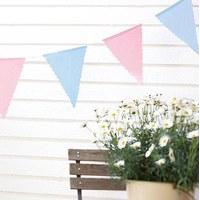 Pink and Blue Polka Dot Cotton Bunting