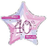 Pink 40th Birthday Balloon