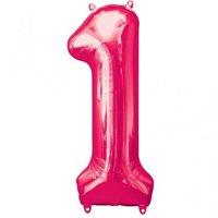 Pink Number 1 Foil Balloon