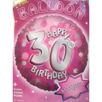 Pink Happy 30th Birthday Balloon