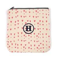 pink hearts carry all zipper bag