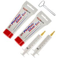 Pinflair Glue Gel Kit - 2 x 80ml Tubes of Glue Gel Syringes and a Squeezer Key 185108