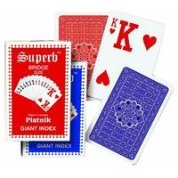 Piatnik Playing Cards - Superb Giant Index Single Deck (colours May Vary)