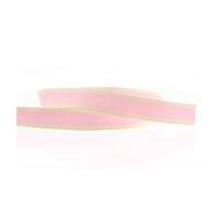 Pink and Cream Striped Woven Ribbon 16mm 3 m