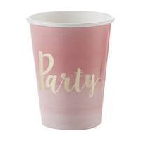 Pink Ombre Paper Cups 8 Pack