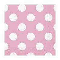 pink polka dot paper napkins 16 pack