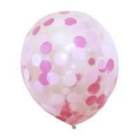 Pink Ombre Balloons with Confetti