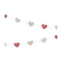 Pink Heart Garland 5 m