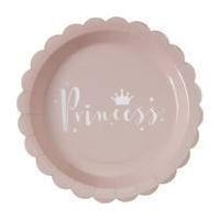 Pink Princess Paper Plates 8 Pack