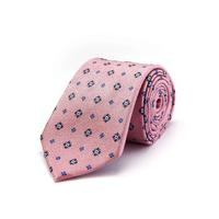 pinknavy floral woven silk tie