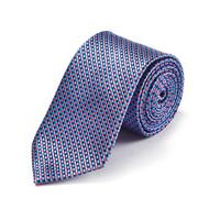 Pink/Blue Chequers Woven Silk Tie