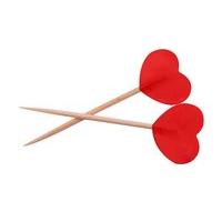 Picks To Party Hearts Red 6.5cm