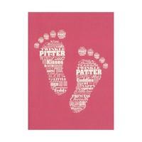 Pitter Patter Girl New Baby Card