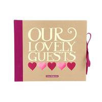 Pink Hearts Wedding Guest Book