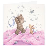 Pillow Fight Greeting Card