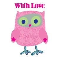 Pink Bird With Love | Childrens Card