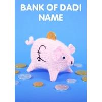 piggy bank fathers day card mi1081