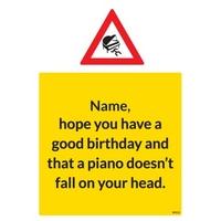 piano funny birthday card