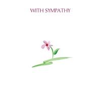 pink flower sympathy card