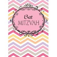 pink bat mitzvah card
