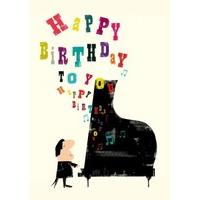 Piano Birthday Song | Happy Birthday Card | AF1275