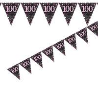 Pink Celebration Foil Flag Banner 100