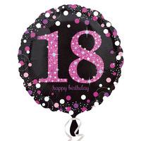 Pink Celebration Age 18 Helium Balloon