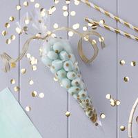 Pick and Mix Gold Spotty Cone Party Bag