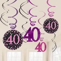 Pink Celebration Ceiling Decorations 40