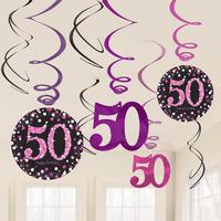 Pink Celebration Ceiling Decorations 50