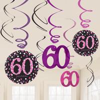 pink celebration ceiling decorations 60