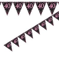 Pink Celebration Foil Flag Banner 40