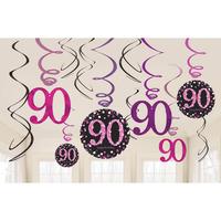 pink celebration ceiling decorations 90